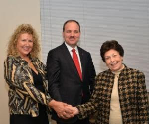President Bujar Nishani, Dr Anna Kohen and Johanna Neumann